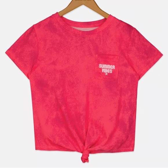 Hurley, bright hot pink shirt summer vibes size XS - Picture 1 of 4